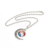 Glass Religion Fairy with Crescent Moon Pendant Necklace LS-NJEW-P270-01A-2