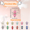 Acrylic & Alloy Connector Charms PALLOY-GO00019-2