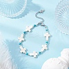 Synthetic Turquoise & Non-magnetic Hematite Beaded Bracelets for Women BJEW-JB12222-01-1