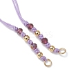 AB Color Plated Faceted Rondelle Glass Braided Bead Bracelet Making AJEW-JB01544-5