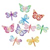 40Pcs 10 Styles Spray Painted 430 Stainless Steel Filigree Pendants STAS-CJ0002-53-9