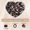500Pcs 5 Colors Silicone Hair Coil Cuffs OHAR-SP0001-13-2