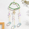 Natural Aventurine Copper Wire Wrapped Cloud Hanging Ornaments PW-WG49920-02-1