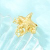 Ocean Brass Cuff Open Rings KK-CBA5A76-04G-04-3