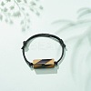 Acrylic Rectangle Beaded Bracelet with Waxed Polyester Cord BJEW-JB08545-02-2