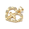Brass Micro Pave Cubic Zirconia Pendants KK-Z143-09G-01-2