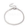 Non-Tarnish 304 Stainless Steel Herringbone Chains Bracelet for Men Women LS-BJEW-D450-01P-01-1