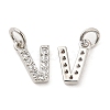 Brass Micro Pave Grade AAA Cubic Zirconia Charms ZIRC-P067-11P-V-NR-2