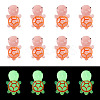 12Pcs Luminous Translucent Resin Sea Animal Cabochons RESI-TA0004-56C-1