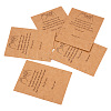 100Pcs Friendship Theme Kraft Paper Jewelry Display Cards CDIS-TA0001-23-1