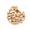Brass Micro Pave Clear Cubic Zirconia Pendants KK-F916-32G-2