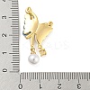 Brass with Cubic Zirconia and Plastic Pendants KK-Z032-01C-G-3