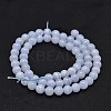 Round Natural Blue Lace Agate Bead Strands G-F289-27-6mm-2