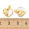 Brass Micro Pave Clear Cubic Zirconia Pendants KK-P275-16G-3
