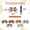 12Pcs 6 Colors Bowknot Food Grade Eco-Friendly Silicone Beads SIL-CJ0002-37-2