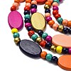 Handmade Wood Beads Multi-Layer Necklaces & Boho Dangle Earrings Set SJEW-A001-01A-3