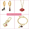 30Pcs 6 Styles Rack Plating Alloy Enamel Pendants ENAM-CJ0004-75-6