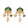 Alloy Enamel Pendants X-ENAM-S126-118A-NR-2