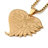 Hummingbird Heart 201 Stainless Steel Those We Love Dont Go Away Pendant Necklaces for Women and Men LS-NJEW-F324-02G-1
