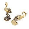 Brass Crane Figurines Statues for Home Desktop Feng Shui Ornament DJEW-Z008-03AB-2