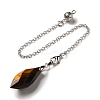 Natural Tiger Eye Dowsing Pendulum Big Pendants G-H286-03P-09-2