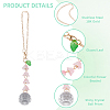 Lily of the Valley Lampwork Pendant Decorations AJEW-WH20048-13B-5