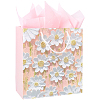 1Pc Flower Printed Paper Gift Storage Bags with Rope Handle ABAG-SP0001-09B-1