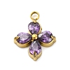 304 Stainless Steel Micro Pave Cubic Zirconia Pendants LS-STAS-U042-06G-02-1