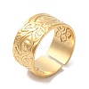 Ion Plating(IP) 304 Stainless Steel Eye Open Cuff Ring for Women RJEW-M149-35G-3