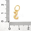 925 Sterling Silver Letter Charms with Jump Rings STER-R008-01G-S-3