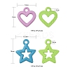 32Pcs 8 Style Spray Painted Alloy Pendants FIND-LS0001-59-3