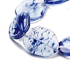 Synthetic Blue Watermelon Stone Glass Beads Strands GGLA-Z005-01-4