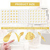 80 Sheets 4 Patterns PVC Waterproof Self-Adhesive Sticker Sets STIC-OC0001-10D-2