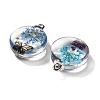 Transparent Glass Pendants GLAA-M048-06-2