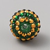 Saint Patrick's Day Theme Chunky Resin Rhinestone Bubblegum Ball Beads LS-RESI-CJC0025-02E-2