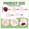 20Pcs 5 Style Silk Artificial Rose Flower Pendants PALLOY-TA00198-4