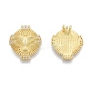 Brass Micro Pave Clear Cubic Zirconia Pendants KK-G431-16G-1
