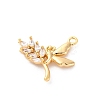 Brass Crystal Rhinestone Pendants KK-E793-05G-2