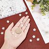600Pcs 2 Style Flower ABS Plastic Imitation Pearl Bead Caps OACR-FH0001-032-3