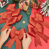 Christmas PVC Glitter Bowknot AJEW-SP0003-72A-01-3