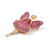 Butterfly Dancer Enamel Pin with Rhinestone LS-JEWB-P016-01G-02-4