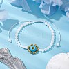 Handmade Lampwork Evil Eye & Glass Seed Beads Braided Bead Bracelets BJEW-MZ00090-4