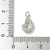 Brass Micro Pave Clear Cubic Zirconia Pendants KK-U046-02P-02-3