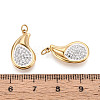 304 Stainless Steel and Handmade Polymer Clay Crystal Rhinestone Pendants STAS-T069-62-3