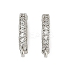 Oval Brass Micro Pave Clear Cubic Zirconia Fold Over Clasps KK-H202-12P-2