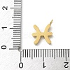 Ion Plating(IP) 304 Stainless Steel Micro Pave Cubic Zirconia Charms STAS-Z107-09G-05-3