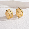 304 Stainless Steel Cat Eye Cabochon Stud Earrings EJEW-V014-04G-1