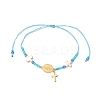 Adjustable Nylon Cord Braided Beads Bracelets BJEW-MZ00168-02-2