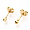 304 Stainless Steel Ball Stud Earrings EJEW-C501-10A-2
