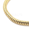 3MM Brass European Style Round Snake Chain Bracelets for Jewelry Making BJEW-G703-01G-2